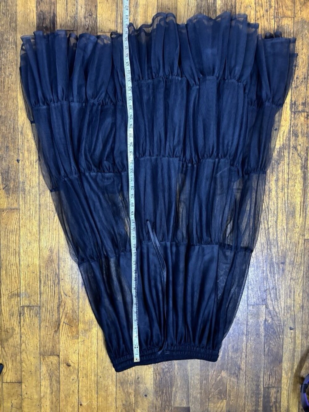 Black Tulle Maxi Skirt Sheer Women’s Sz XL Goth Vampire Witchy Dark Fantasy - Picture 6 of 6